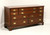 SOLD - HENKEL HARRIS 124 24 Solid Wild Black Cherry Chippendale Triple Dresser