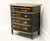 SOLD - Late 20th Century Black Hand Painted Asian Influenced Nightstand Bedside Chest