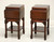 Mid 20th Century Mahogany Asian Influenced Nightstands - Pair