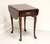 STATTON Trutype Americana Solid Cherry Queen Anne Drop-Leaf End Side Table