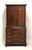 SOLD - LINK-TAYLOR Heirloom Solid Mahogany Chippendale Armoire / Linen Press