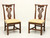 SOLD - KNOB CREEK Mahogany Chippendale Dining Side Chairs - Pair C