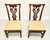KNOB CREEK Mahogany Chippendale Dining Side Chairs - Pair B