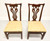 KNOB CREEK Mahogany Chippendale Dining Side Chairs - Pair A