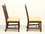 KNOB CREEK Mahogany Chippendale Dining Side Chairs - Pair A