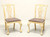 SOLD - CENTURY Scrubbed White Chippendale Ball in Claw Dining Side Chairs - Pair B