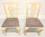 SOLD - CENTURY Scrubbed White Chippendale Ball in Claw Dining Side Chairs - Pair B