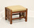 SOLD - STICKLEY Mission Cherry & Leather Footstool 91-495 - A