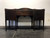 SOLD OUT - Vintage Flame Mahogany Serpentine Sideboard with Backsplash, Spade Feet