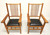 JOHN KELLY Black Cherry & Leather Spindle Armchairs J1 Series J-02B - Pair