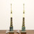 SOLD - 1970's Hollywood Regency Brass & Green Marble Table Lamps - Pair