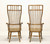 SOLD - HIBRITEN Mid 20th Century Oak Exaggerated Back Windsor Armchairs - Pair