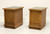 SOLD - LINK-TAYLOR Espanol Oak with Slate Tops Spanish Colonial Style Nightstands Bedside Chests  - Pair