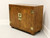 SOLD - HENREDON Artefacts Knotty Oak Campaign Style Console Cabinet - B