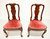 SOLD -  HICKORY CHAIR Mahogany Queen Anne Dining Side Chairs - Pair C
