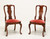 HICKORY CHAIR Mahogany Queen Anne Dining Side Chairs - Pair C