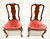 SOLD  -  HICKORY CHAIR Mahogany Queen Anne Dining Side Chairs - Pair A