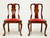 SOLD  -  HICKORY CHAIR Mahogany Queen Anne Dining Side Chairs - Pair A