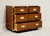 SOLD - HENREDON Mid 20th Century Walnut Campaign Style Bachelor Chest