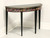 SOLD - Painted Hepplewhite Style Fruit Motif Demilune Console Table