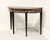 SOLD - Painted Hepplewhite Style Fruit Motif Demilune Console Table