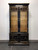 SOLD OUT - HABERSHAM Asian Chinoiserie Black Lacquer Curio China Display Cabinet