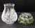 SOLD - WATERFORD Crystal Ireland 5" Ferndale Hurricane Lamp with Connemara Marble