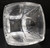 ORREFORS Sweden 7" Square Clear Crystal Vase - B