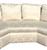 BAKER Mid 20th Century White Armless Three-Piece Sectional Slipper Sofa