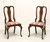 SOLD - HENKEL HARRIS 105S 22 Solid Wild Black Cherry Queen Anne Dining Side Chairs - Pair B