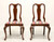 SOLD - HENKEL HARRIS 105S 22 Solid Wild Black Cherry Queen Anne Dining Side Chairs - Pair B