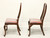 SOLD - HENKEL HARRIS 105S 22 Solid Wild Black Cherry Queen Anne Dining Side Chairs - Pair B