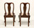 SOLD - HENKEL HARRIS 105S 22 Solid Wild Black Cherry Queen Anne Dining Side Chairs - Pair A