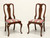 SOLD - HENKEL HARRIS 105S 22 Solid Wild Black Cherry Queen Anne Dining Side Chairs - Pair A