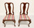 SOLD - HENKEL HARRIS 105S 22 Solid Wild Black Cherry Queen Anne Dining Side Chairs - Pair A