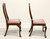 SOLD - HENKEL HARRIS 105S 22 Solid Wild Black Cherry Queen Anne Dining Side Chairs - Pair A