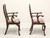 SOLD - HENKEL HARRIS 105A 22 Solid Wild Black Cherry Queen Anne Dining Armchairs - Pair