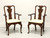 SOLD - STATTON Old Towne Cherry Queen Anne Dining Armchairs - Pair