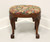 SOLD - Late 20th Century Mahogany Chippendale Ball in Claw Bench Footstool
