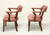 SOLD - CLASSIC LEATHER Late 20th Century Mauve Leather Game Armchairs - Pair