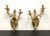 SOLD - FREDERICK COOPER Solid Brass Rococo Style Candle Wall Sconces - Pair