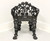 Antique Victorian Cast Iron Grape Leaf Garden Settee, Chairs, Table - 4 Piece Set