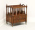 Late 20th Century Walnut Regency Canterbury Magazine Rack