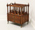 Late 20th Century Walnut Regency Canterbury Magazine Rack