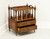 Late 20th Century Walnut Regency Canterbury Magazine Rack