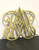 VIRGINIA METALCRAFTERS Brass Williamsburg Queen Anne Cypher Trivets - Pair