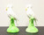 Italian Ceramic White Parrots - Pair