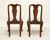 SOLD -  HENKEL HARRIS 109S 24 Solid Wild Black Cherry Queen Anne Dining Side Chairs - Pair B