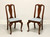 SOLD -  HENKEL HARRIS 109S 24 Solid Wild Black Cherry Queen Anne Dining Side Chairs - Pair A