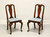 SOLD -  HENKEL HARRIS 109S 24 Solid Wild Black Cherry Queen Anne Dining Side Chairs - Pair A